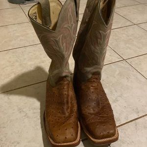 Justin ostrich boots men’s